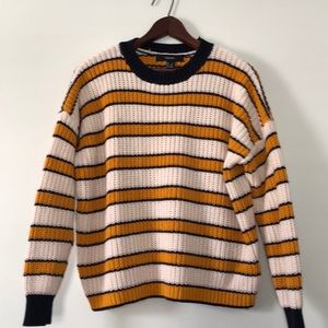 Forever 21 Mustard Stripe Sweater size small